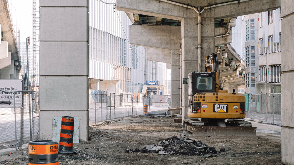 Construction under and underpass