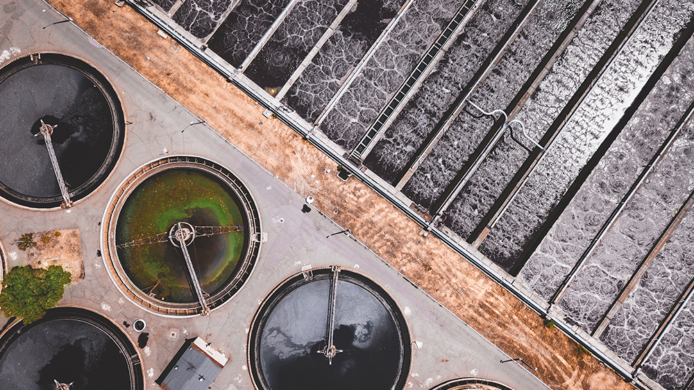 A wastewater plant