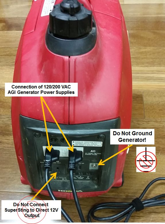 Do Not Attach Optional Grounding to Generator