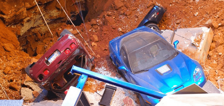 Corvette Cave In Sinkhole Top View
