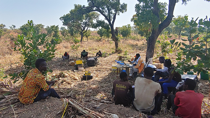 AGI Customer Spotlight Gold Exploration Team Sheltering from Burkina Faso Heat