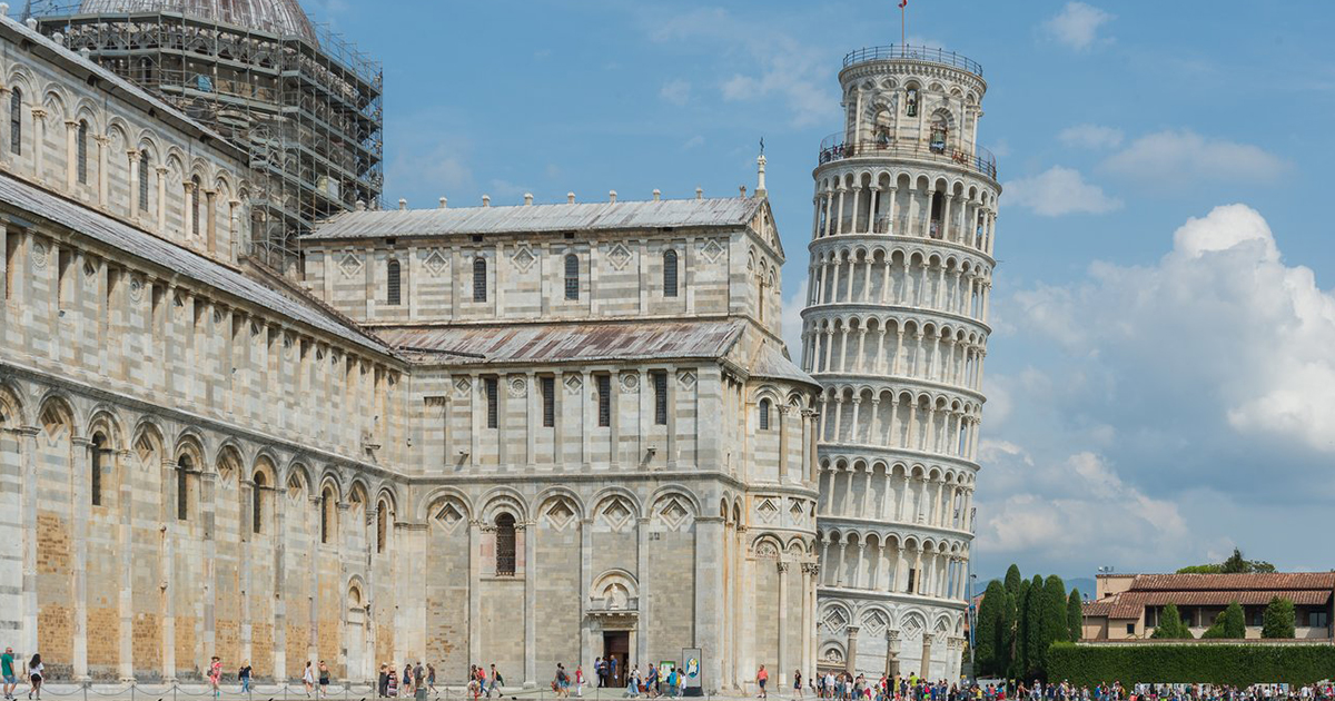 The leaning tower of Pisa