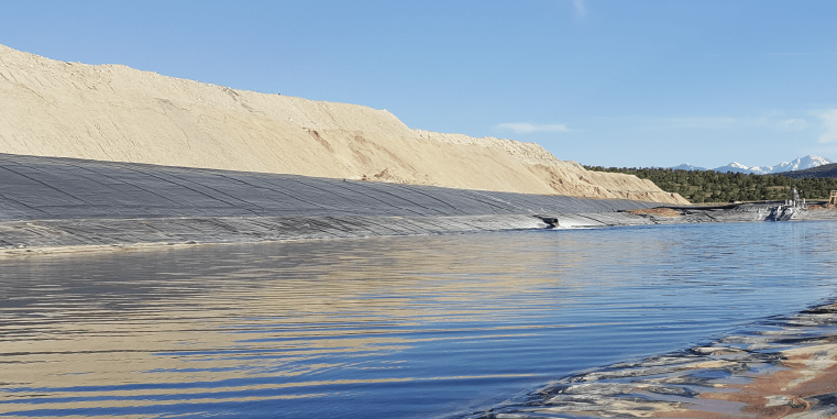 AGI Blog - Example Photo of a Pond With Geomembrane Liner