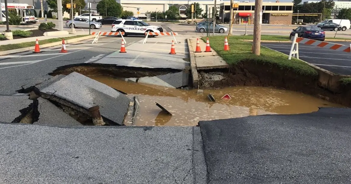 a sinkhole filled with water