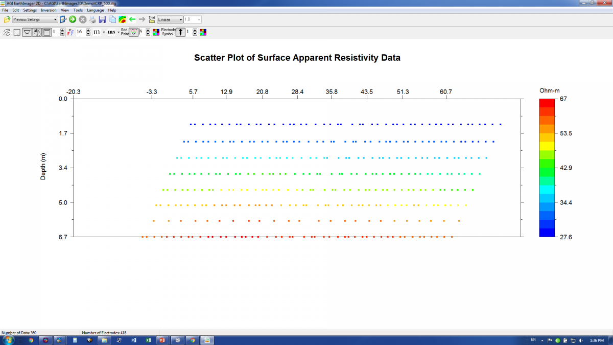 Towed Marine Data Example in AGI EarthImager