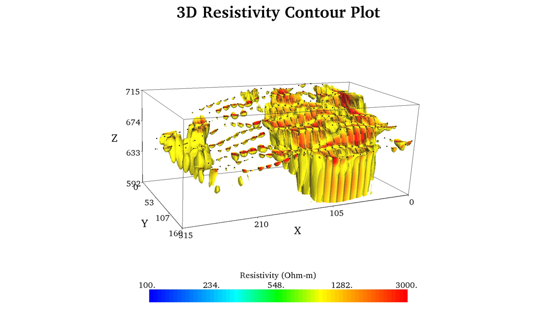 AGI Case History - Turkey Granite Mining 3D data showing only the granite deposits in the subsurface