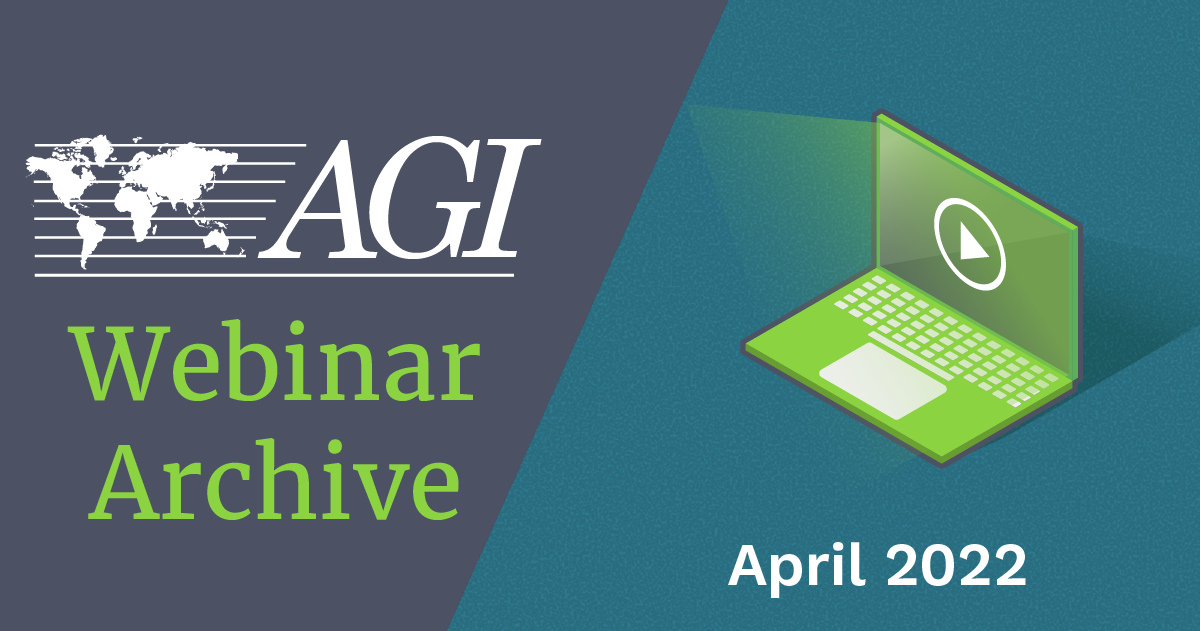 AGI Webinar Archive for April 2022