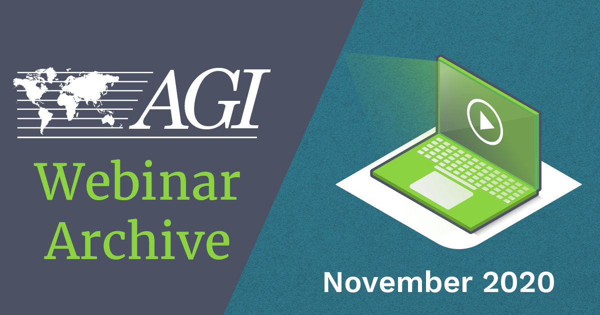 AGI Blog - Webinar Archive November 2020