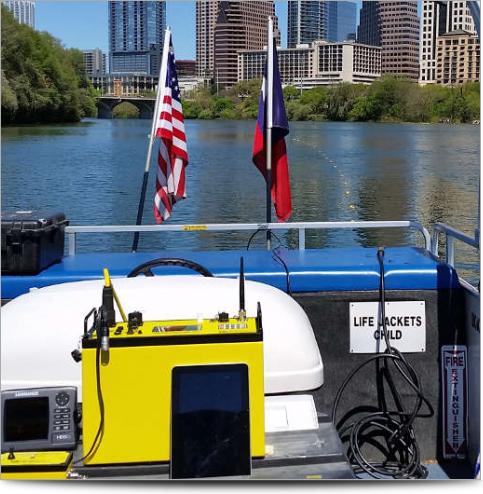 Advanced Geosciences Marine Resistivity in Lady Bird Lake Austin Texas