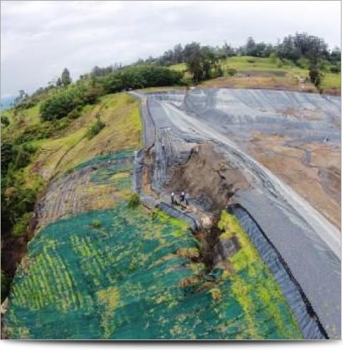 Land Slide on the Dam Structure