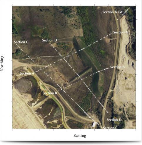 Mine Tailings Site Aerial View