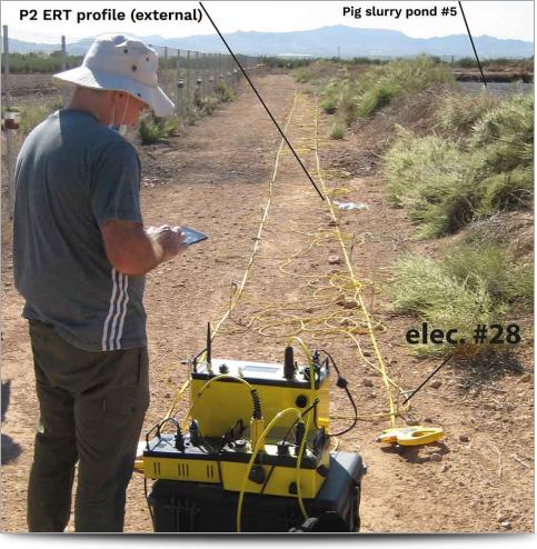 ERI Survey conducted on Pig Slurry Pond