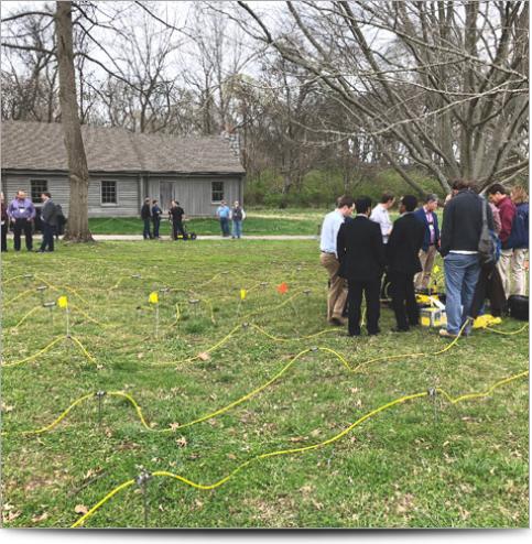 AGI Case History - Hermitage Springhouse - 3D Survey Setup