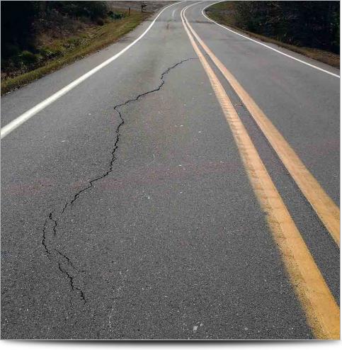 AGI Case History - Ozark Landslide - Cracked Road