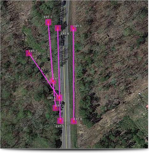 AGI Case History - Ozark Landslide - Mapped Survey Lines