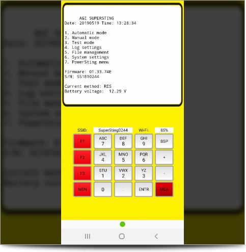 The SuperSting Remote Controller on Android Phone