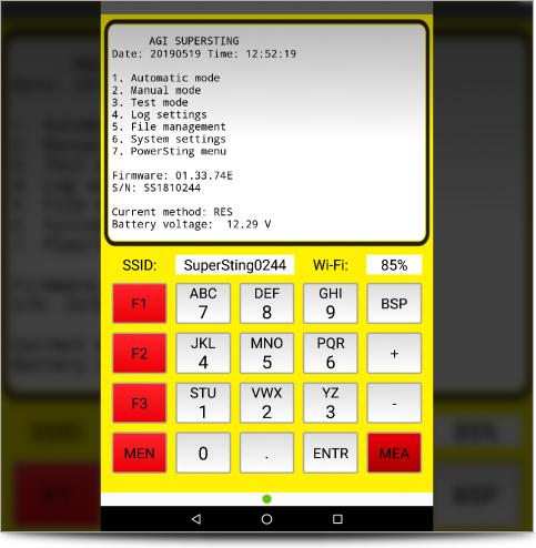 The SuperSting Remote Controller on Android Tablet