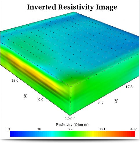 Manantial Comal, Imágen Electrica 3D de Fracturas en Karst.