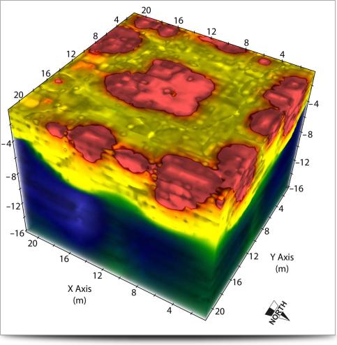 murcia cathedral tower 3d ert resistivity model