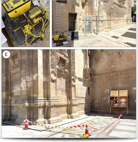 murcia cathedral tower ert equipment and perimeter profile
