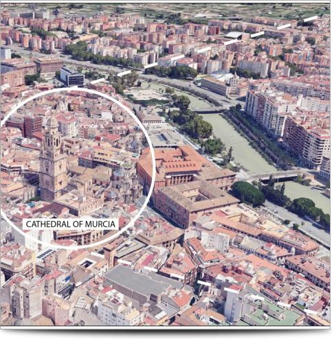 murcia cathedral tower location map